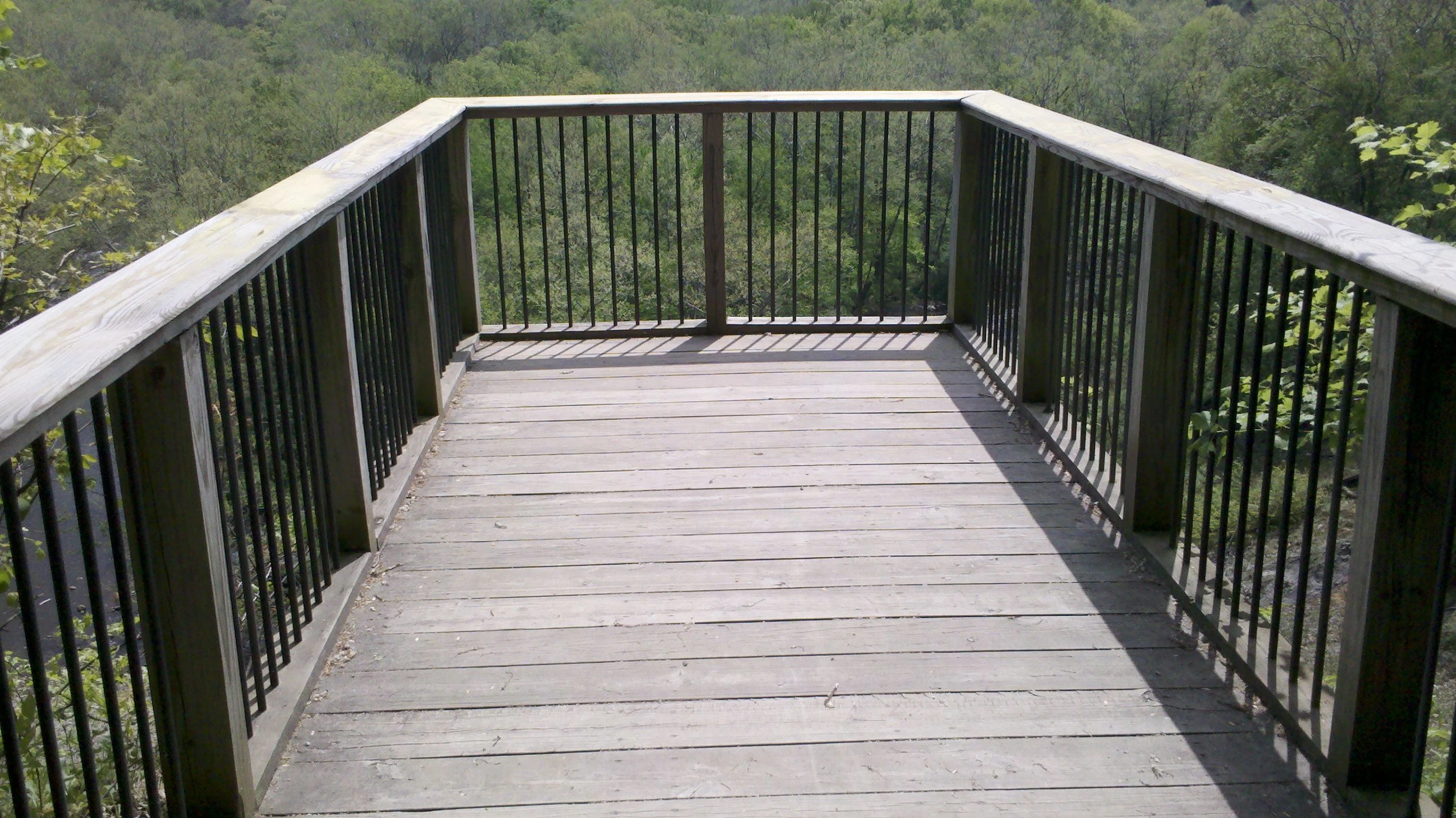 The overlook deck where you can look onto the Cuyahoga River